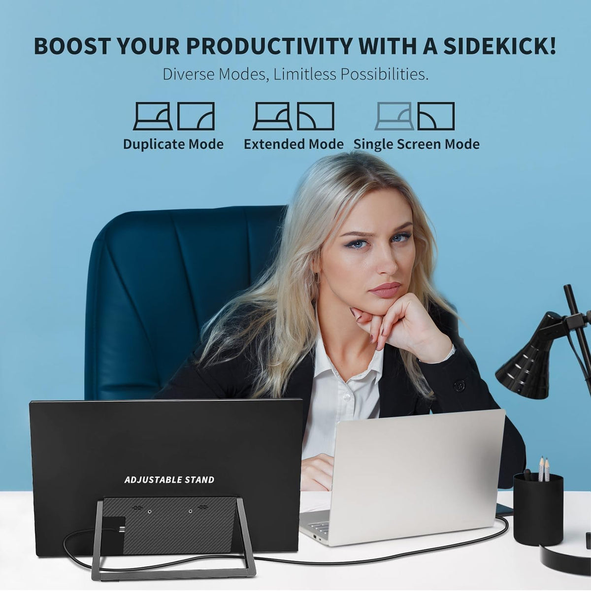 Portable Monitor + Sleeve 15.6 Zoll,1080p,Tragbarer Laptop Game Office Monitor mit 100% sRGB FHD HDR HDMI,für Computer,Phone Game Devices - QUORE