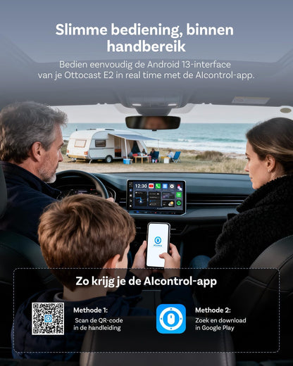 Draadloze CarPlay Adapter – Android Auto Interface – Auto Multimedia Systeem – Smart Car Hub – Android 13 Besturingssysteem – 4GB RAM & 64GB Opslag – Netflix en YouTube Streaming – WiFi & 4G SIM Connectivity