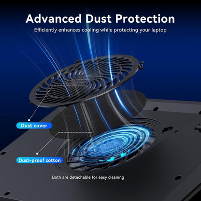 Laptop Cooling Pad – Laptop Koeler – Cooling Stand – Koelplaat – Laptop Ventilator – Krachtige 5,5 Inch Turbo Ventilator – Touchbediening Met LED Display