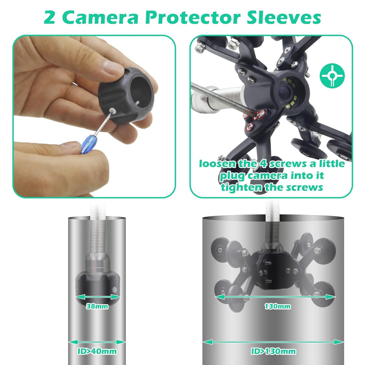 Rioolcamera 50m met DVR, 9" Scherm Pijpinspectiecamera Pijpcamera Rioolendoscoop HD voor Inspectie van Afvoerleidingen IP68 Waterdichte Professionele Pijpdetector met 1000tvl CCD 8GB SD-kaart
