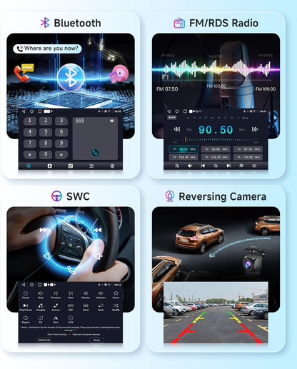 Autoradio 2G+64G Android 15 voor Suzuki Swift 2005-2010, 10.1 Inch HD 2,5D Aanraakscherm Autoradio met Draadloze Carplay Android Auto GPS Wi-Fi USB Bluetooth FM RDS Radio Achteruitrijcamera