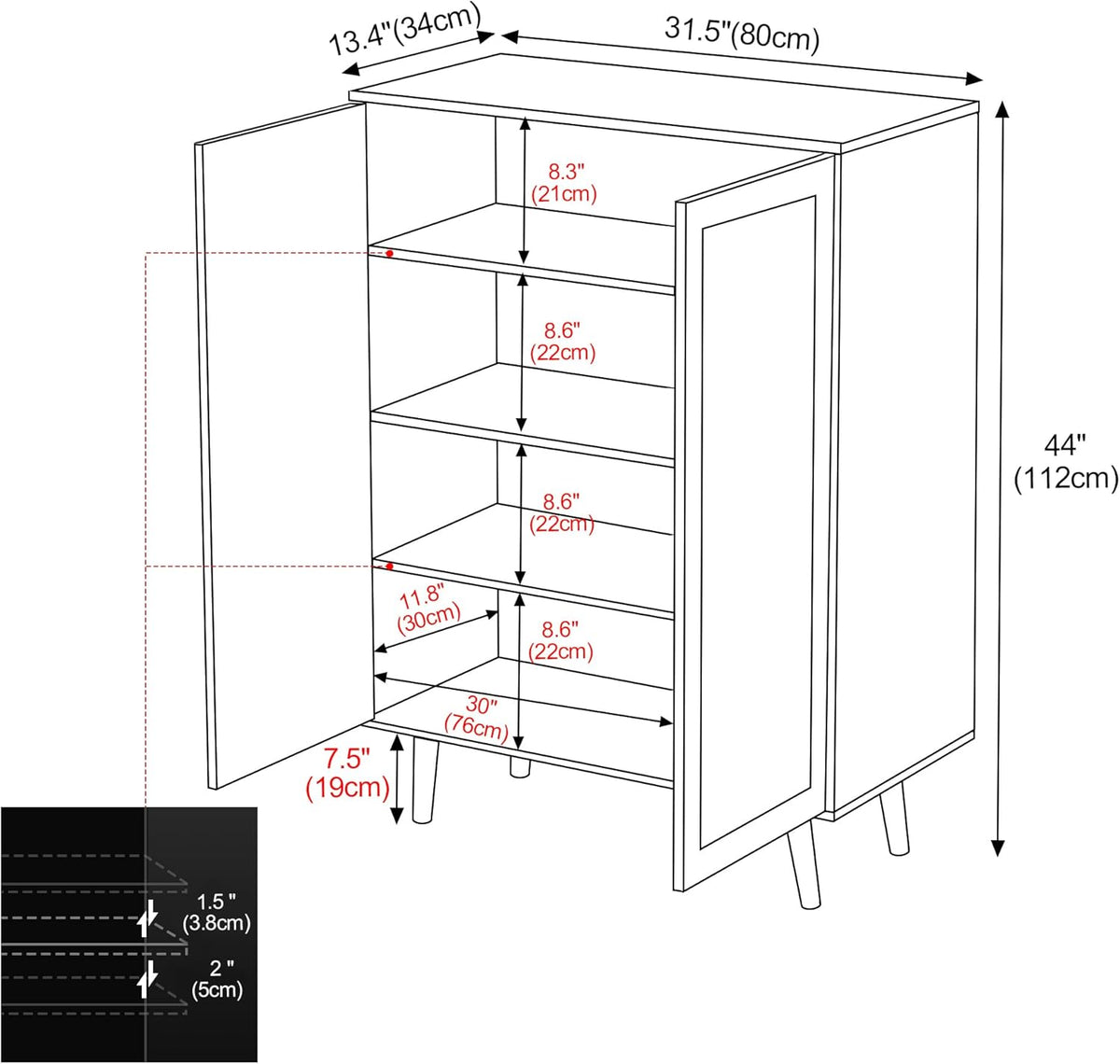 keukenkasten, keukenkast met werkblad, buffetkast, dressoir voor woonkamer, hal, eetkamer, slaapkamer, kantoor