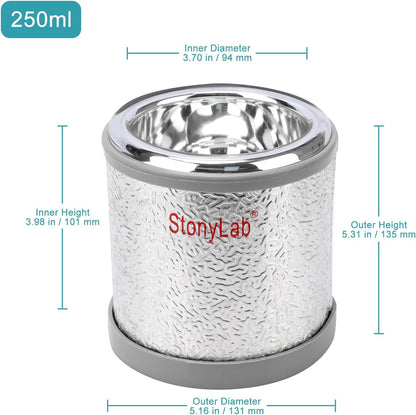 Dewarkolf – Dewarvat – Vacuümkolf – Cryogene Kolf – Laboratoriumkolf – Halfbolvormig – 250 Ml – Borosilicaatglas – Aluminium Basis