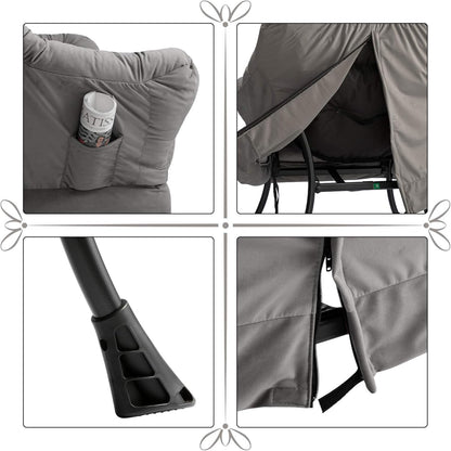 HollyHOME Relax Fauteuil Fluwelen Woonkamer Stoel Slaapkamer Stoel Lounge Stoel met Armleuningen Leesstoel Accentstoel met Stalen Frame, Donkergrijs