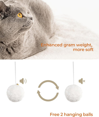 Kattenkrabpaal – Krabboom – Kattenboom – Krabpaal Kat – Krabmeubel – Groot Platform 50x34 cm – Drie Natuurlijke Sisal Kolommen 60 cm Hoog – Greige