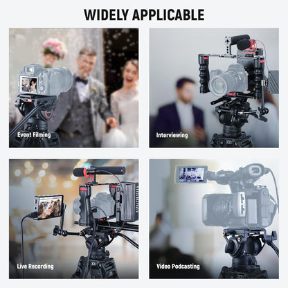 Videostatief – Camerastatief – Fotostatief – Filmstatief – Statief – Verstelbaar Van 89,4 Tot 192 Cm – Vloeistofkop Met 360° Pan En Kantel – Stevige Aluminium Constructie Tot 8 Kg
