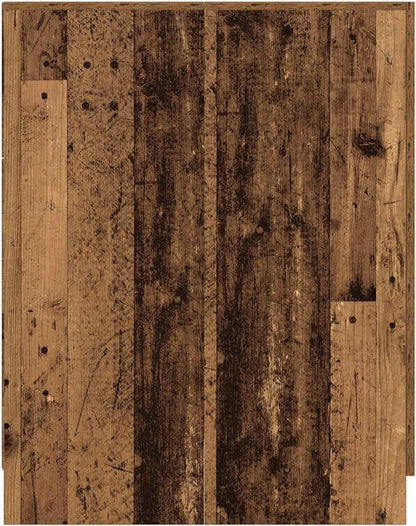 Wasmachinekast – Wasruimte Kast – Badkamerkast – Bijkeukenkast – Opbergkast – Oud Hout Kleur – 2 Deuren – Vochtbestendig & Duurzaam