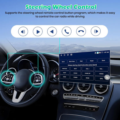 Android Autoradio – Multimedia Systeem – Navigatie Radio – Touchscreen Stereo – Draadloze CarPlay & Android Auto – 9” HD Scherm – AHD Achteruitrijcamera & GPS