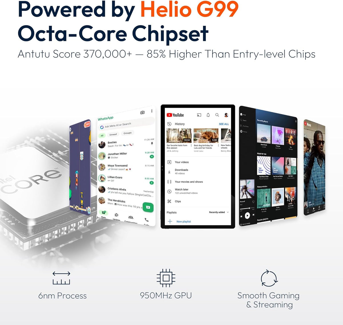 MESWAO 15,6 inch Android tablet (2026), Helio G99, 6 GB RAM, 128 GB ROM, groot FHD IPS-display, 12000 mAh batterij, 32 MP camera, MES-B3