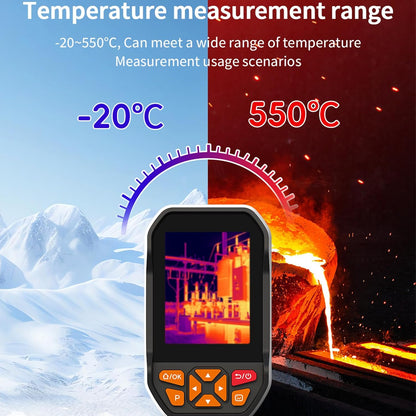 Warmtebeeldcamera, 300 X 225 Super IR-resolutie Draagbare Infraroodcamera met 2600 MAh Batterij 8 GB Opslag, voor Ingenieurs, Elektriciens, Bouwinspecteurs