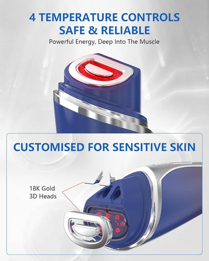Red Light Radio Frequency Beauty Device, Red Light Therapy + RF + EMS 3-in-1, Face Massager for Face Tightening, Skin Tightening, Anti-Aging, Skin Rejuvenation