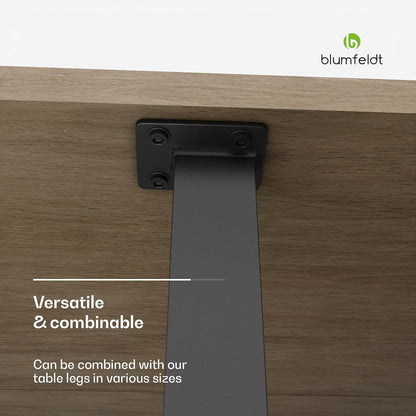 Blumfeldt Bearsdon Houten tafelblad - multiplex blad, 180 x 90 cm, hitte- & krasbestendig, ideaal voor eetkamer - taupe houtfinish, minimalistische stijl