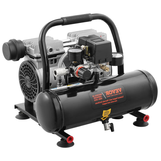 Luchtcompressor – Persluchtcompressor – Olievrije Compressor – Fluistercompressor – Bandenvuller – 4 Liter Tank – 635W Krachtige Motor – 68 dB Stil Geluid