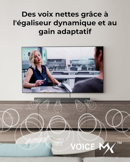 ULTIMEA Poseidon M60 Boom, 5.1ch soundbar met Dolby Atmos, thuisbioscoop 4D surround sound systeem, 340 W soundbar voor tv-apparaten met subwoofer, basversterking, app-bediening, Bluetooth 5.4
