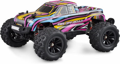 Amewi Hyper GO Monstertruck brushless 45 km/h 4WD 1:16 RTR blauw/rood RC afstandsbediening