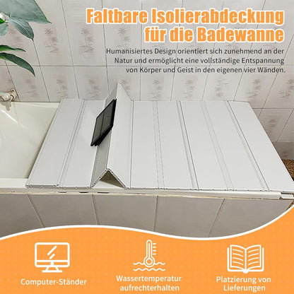 Badkuipafdekking – Badkuipplank – Badplank – Badafdekking – Badkuipdeksel – Waterdicht Pvc – Opvouwbaar, 80 x 165 x 1,2 cm