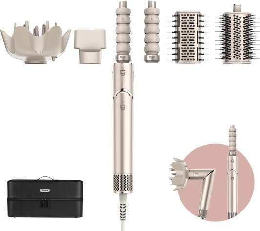 Airstyler En Haardroger – Föhnborstel – Krulborstel – Multistyler – Haarstyler – Champagne – 5 Stylingmogelijkheden – 2 Automatische Krullers