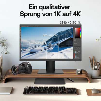KOORUI 32 Zoll Monitor,4K UHD 3840×2160 PC Monitor,VA,60Hz,99% sRGB,HDR10,Adaptive Sync,Integrierte Lautsprecher,2×HDMI 2.0 & DP 1.4,VESA 100×100 - QUORE