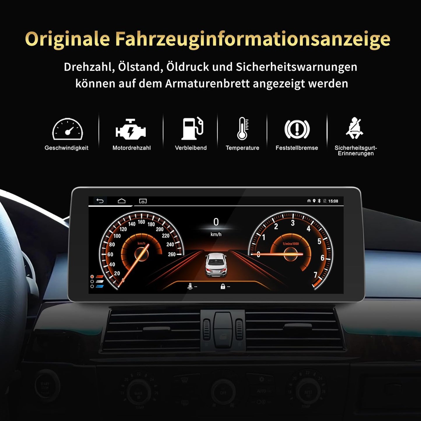 Autoradio – Auto Radio – Multimedia Systeem – Infotainment – Car Audio – 12,3 Inch HD Touchscreen – Android 14 Met Draadloos CarPlay & Android Auto