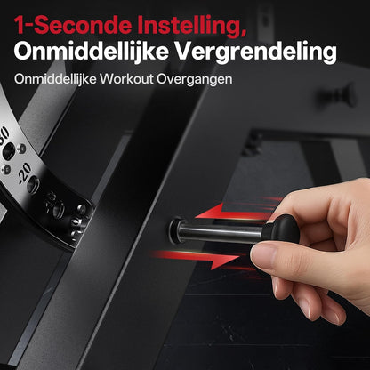 JOROTO MD70 Halterbank Verstelbaar, Multifunctionele Trainingsbank met Maximale Belasting 400KG/880LBS, 8-Weg Rugleuning & 5-Weg Zitting Verstelbaar, Fitnessbank voor Volledig Lichaamstraining