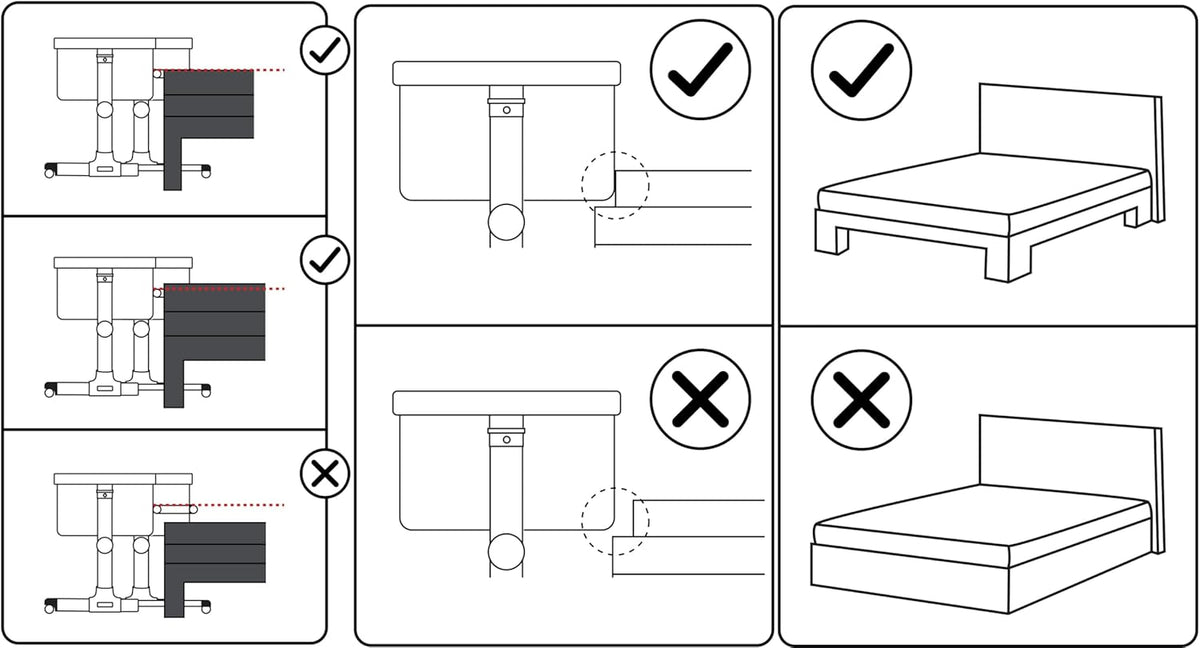 Momi Revo Multifunctionele bijzet- en kinderbed, 6-traps in hoogte verstelbaar van 72 tot 82 cm, met wielen, incl. matras, bevestigingsriemen, insectenbescherming en beugel met speelgoed