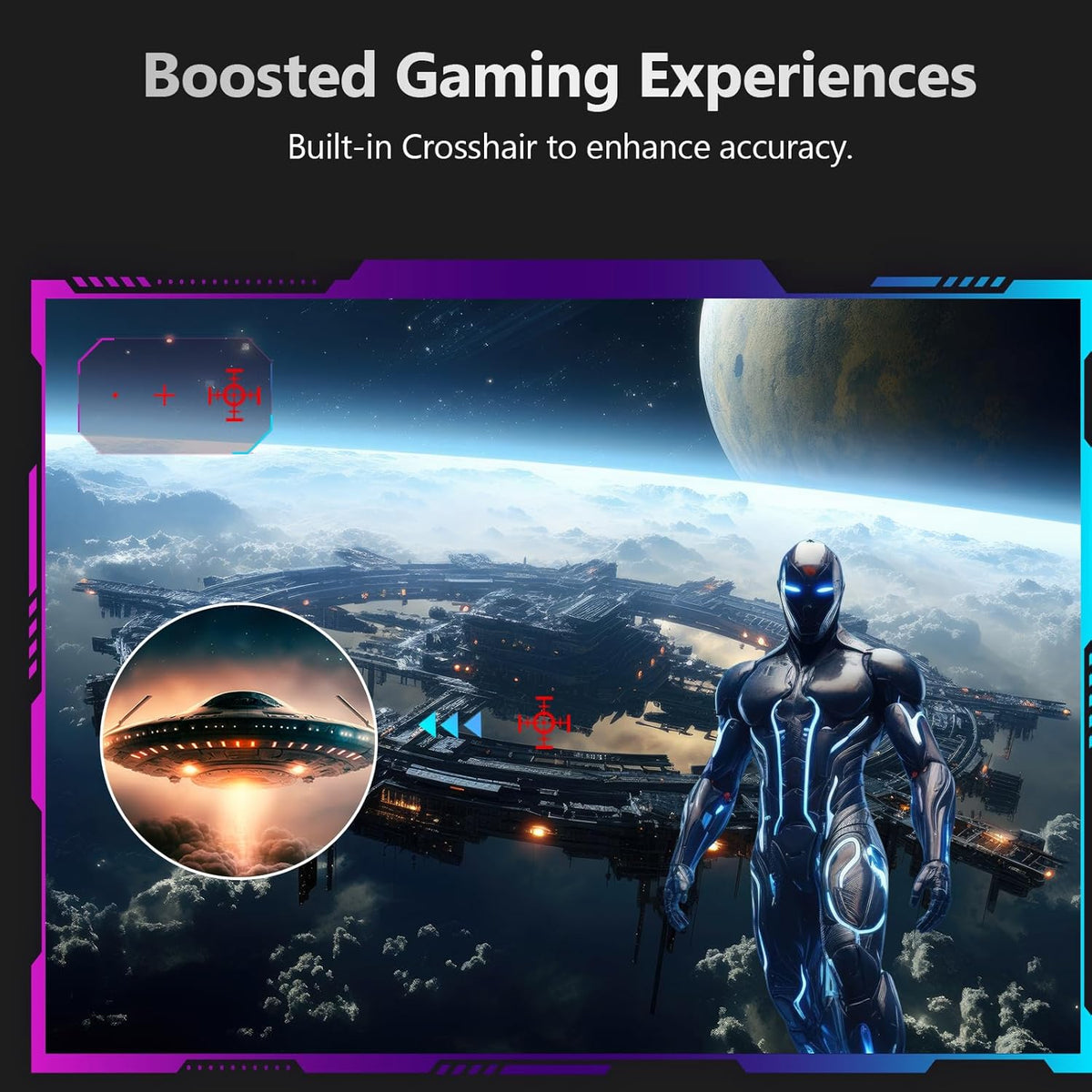 Z-Edge Gaming Monitor Curved 32'' 240Hz, 1ms, 1080P, FreeSync, Screen game LED 16:9, 1500R VA, 4000:1 Adjustable Tilt, 2×HDMI 2.0 & 2× DP 1.4, VESA(HDMI Cable Included)