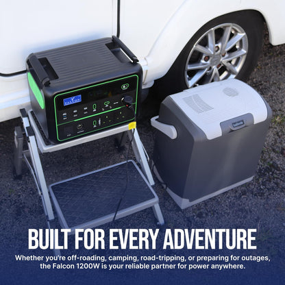 Draagbare Power Station – Mobiele Batterij – Externe Accu – Noodstroomvoorziening – Camping Accu – 1120Wh LiFePO4 Batterij – 2x 1200W AC Uitgangen met Snelladen