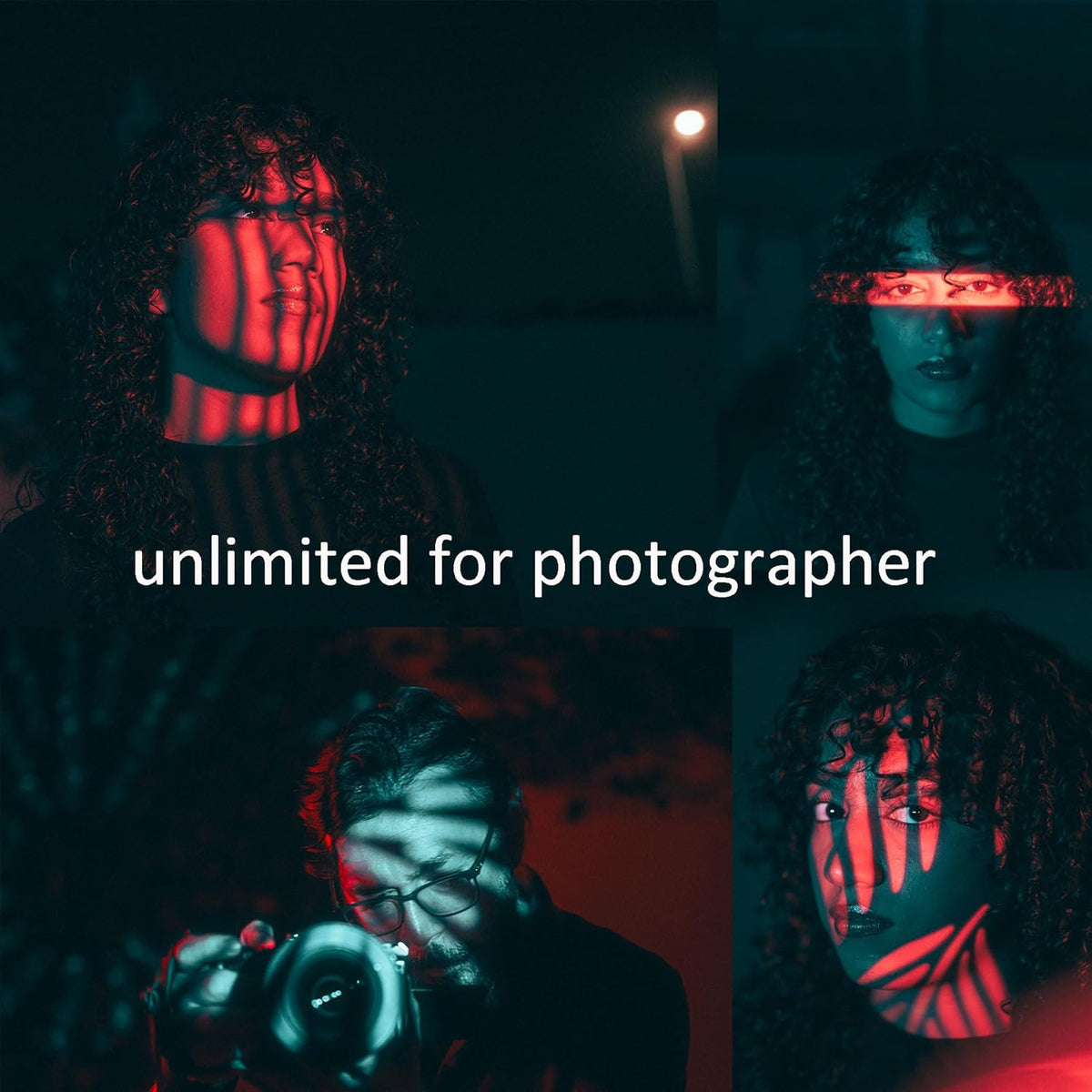 DF DIGITALFOTO Optische Snoot Bowens Mount Gobo Projector, 25 Gobo's, Projectie Opzetstuk voor Fotografie Spotlight, Compatibel met Aputure Amaran 100X/D 200D/X, Godox SL60 voor Portret, Focusbaar