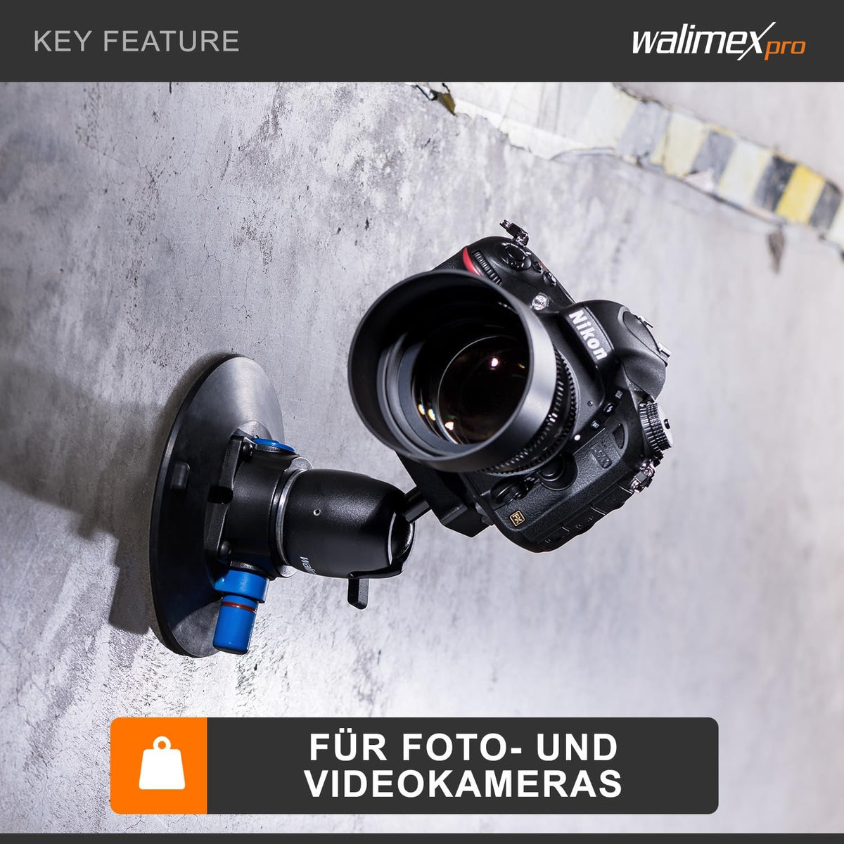 Walimex Pro Zuignap statief incl. kogelkop voor systeem- en DSLR-camera's