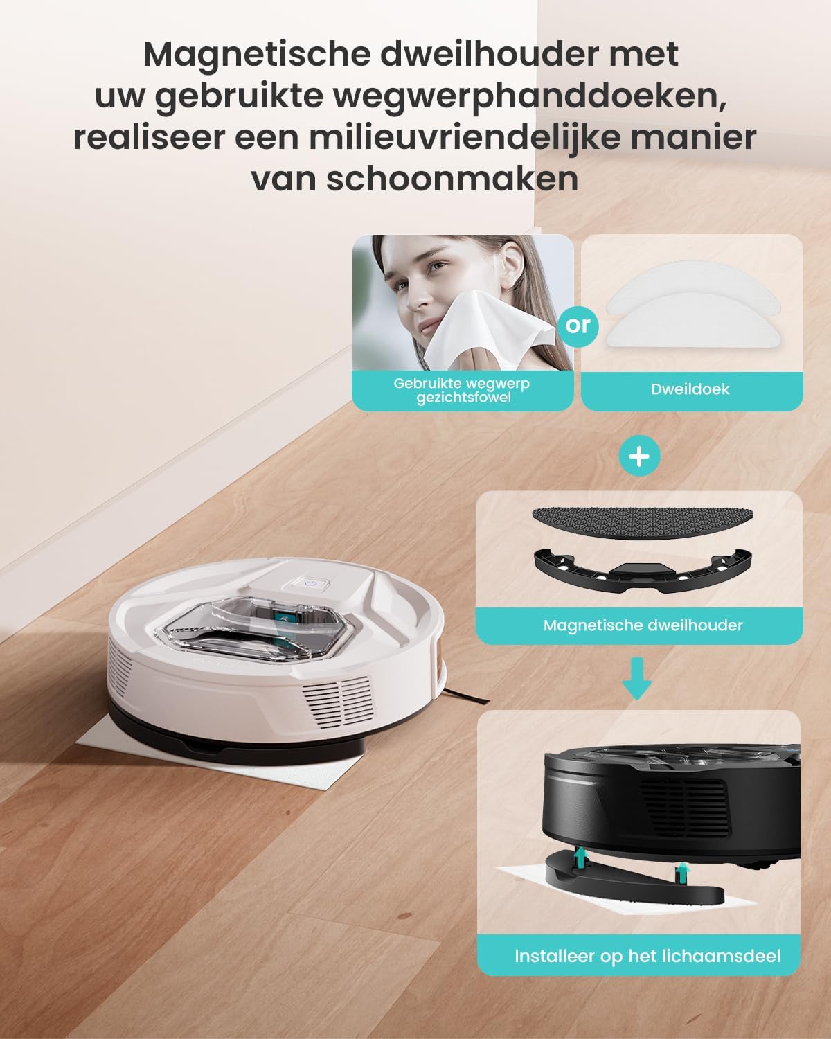 LEFANT M320 Robotstofzuiger, 6000 Pa robotstofzuiger met nauwkeurige navigatie van afstand, zichtbaar 800 ml stofreservoir, 210 minuten, wifi/app, ideaal voor dierenharen, tapijten