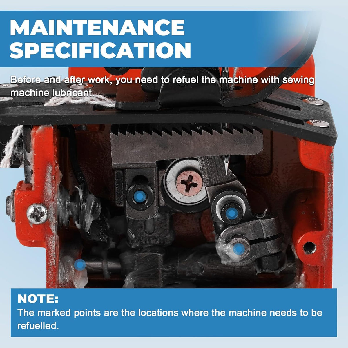Draagbare Elektrische Zakken Sluitmachine Rood – Zak Stitcher Machine – Zak Dichter – Zakken Naaimachine – Tas Sluitmachine – 190 W Koperen Motor – Instelbare Steeklengte 7-10 mm