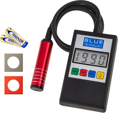 MGR-11-S-AL Laagdiktemeter voor auto | lakdiktemeter voor staal en aluminium carrosserieën | lakmeter met platte sonde op de kabel | laktester meetbereik tot 1990 µm | Made EU