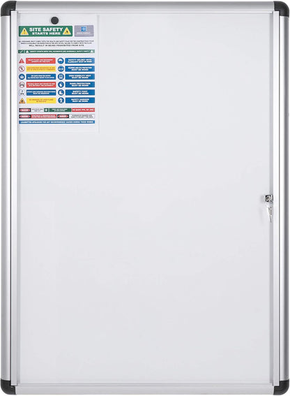 Bi-Office Enclore Extra Magnetische Vitrinekast, Geanodiseerd Aluminium Omlijsting, Verticaal 9xA4