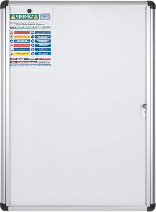 Bi-Office Enclore Extra Magnetische Vitrinekast, Geanodiseerd Aluminium Omlijsting, Verticaal 9xA4