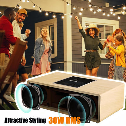 DAB-radio met CD-speler, vintage hifi-muzieksysteem van hout met Bluetooth, DAB+, FM-radio, AUX- en USB-ingang, afstandsbediening, compact radio en stereo-installatie