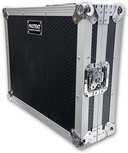 Flight Case – DJ-Koffer – Mixerkoffer – Controllerkoffer – PA-Mixerkoffer – Large 530 X 430 X 162 Mm Zwart – Aanpasbare Pick & Pluck Foam – 7 Mm Multiplex Met Aluminium Frame