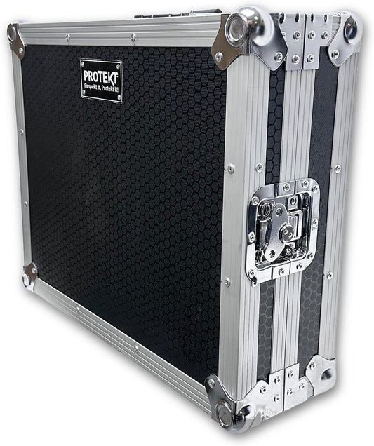 Flight Case – DJ-Koffer – Mixerkoffer – Controllerkoffer – PA-Mixerkoffer – Large 530 X 430 X 162 Mm Zwart – Aanpasbare Pick & Pluck Foam – 7 Mm Multiplex Met Aluminium Frame