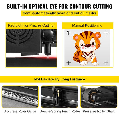Vinylsnijmachine – Snijplotter – Vinylplotter – Contoursnijder – Plotter – Semi-Automatisch Contoursnijden Met Optisch Oog – 780 Mm Snijbreedte En 870 Mm Papiertoevoer