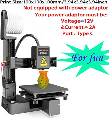 Aoresac EasyThreed K10 3D-printer Mini-desktopafdrukmachine voor Kinderen Easyware-software voor Beginners (EU-stekker)