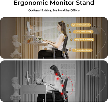 COMHOMA Height Adjustable Desk, Electric, 120 x 60 cm, with Drawers, Monitor Stand, Tablet Stand, with 3 Heights Memory Control, White