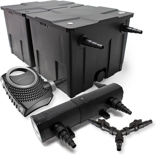SunSun filterset voor 60.000 l UVC 24 W NEO8000 pomp 70 W vijverfilterset vijver