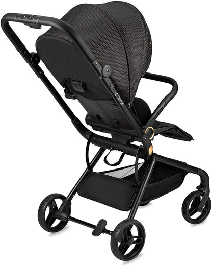 MoMi ADELLE kinderwagen voor kinderen vanaf 6 maanden (tot 22 kg), opvouwbare kinderwagen met 360° zitting en 5-punts veiligheidsgordel, boodschappenmand en draaggreep na het opvouwen