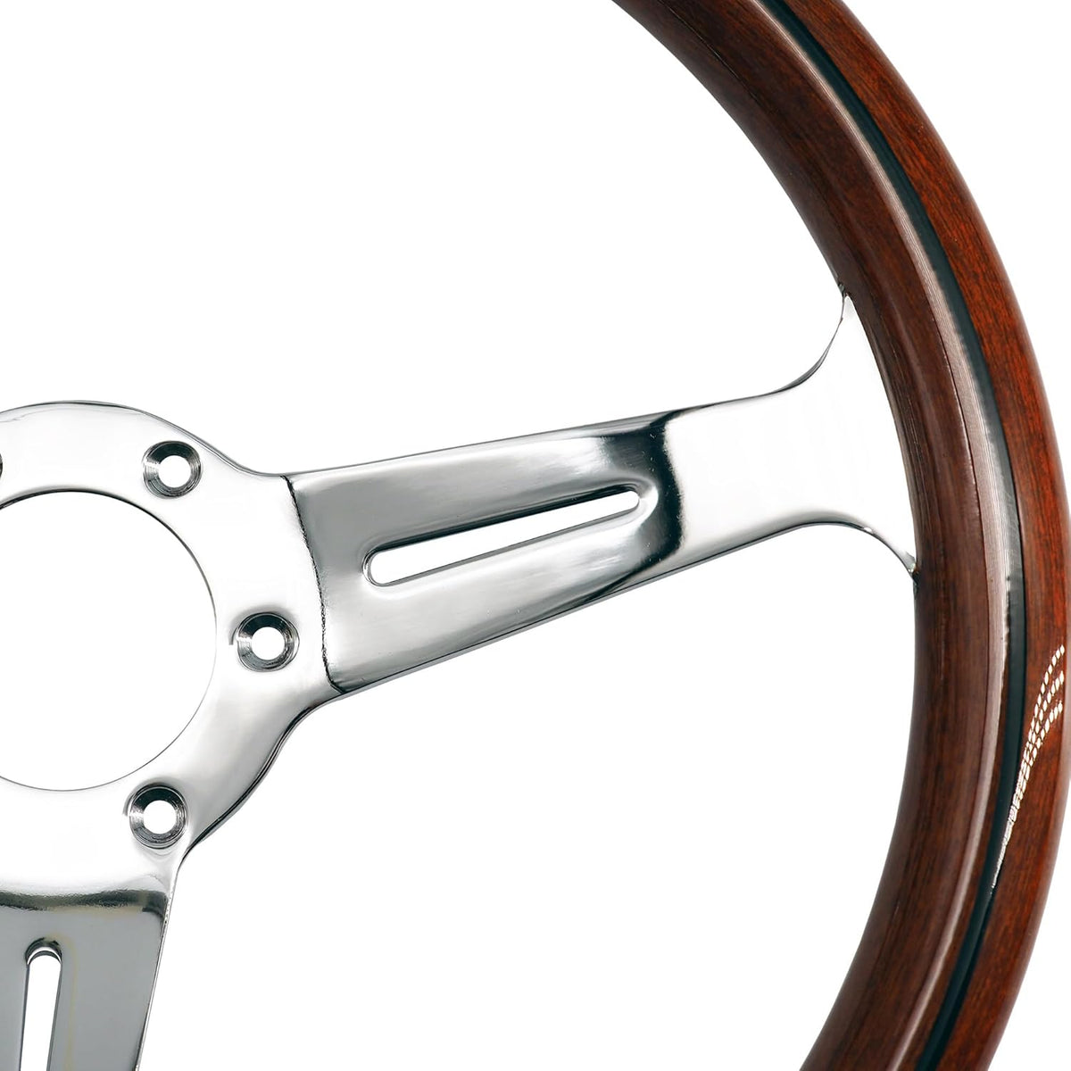 Sportief Houten Stuur – Stuurwiel – Sportstuur – Auto Stuur – Race Stuur – 350 mm Diameter – Nardi-Type Bevestiging