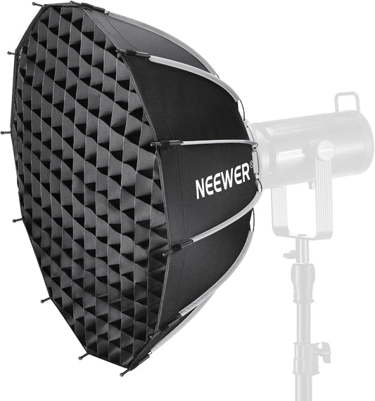 Parabolische Softbox 12-Zijdig – Soft Box – Studio Softbox – Fotografie Softbox – Videolicht Softbox – 65 x 36 cm – 2 Diffusers + Honingraatrooster