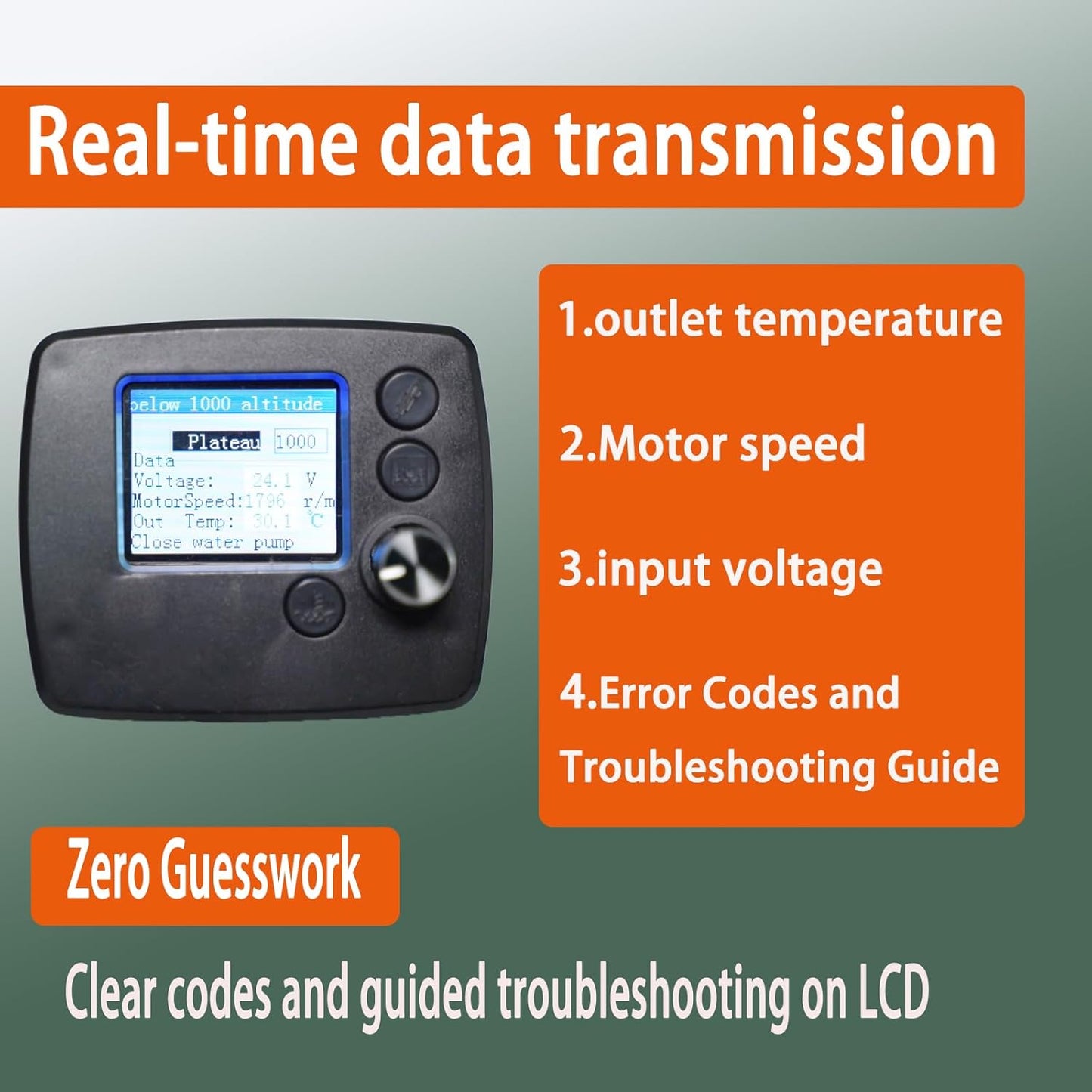 Standkachel Diesel 8 kW – Dieselverwarming – Luchtverwarming – Waterverwarming – Dieselkachel 24V – Zilverwit – 7 Warmtestanden – Automatische Roetreiniging