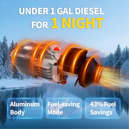 Standkachel Diesel 12V 9kW – Dieselkachel 12 Volt – Dieselverwarming – Standverwarming – Hulpverwarming – Extra Grote Aluminium Behuizing – Oververhittingsalarm Met Automatische Temperatuurregeling