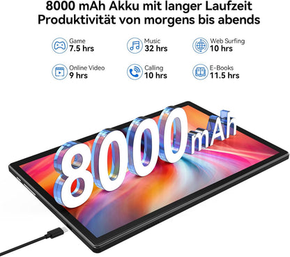 FEONAL Tablet 10 inch met 16 GB RAM + 128 GB ROM (1TB TF)