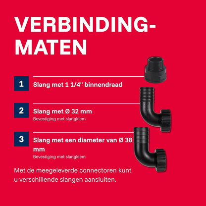 Vuilwaterpomp – Dompelpomp – Bouwpomp – Afwateringspomp – Pomp – 19.500 l/u Debiet – Roestvrijstalen Loopwiel
