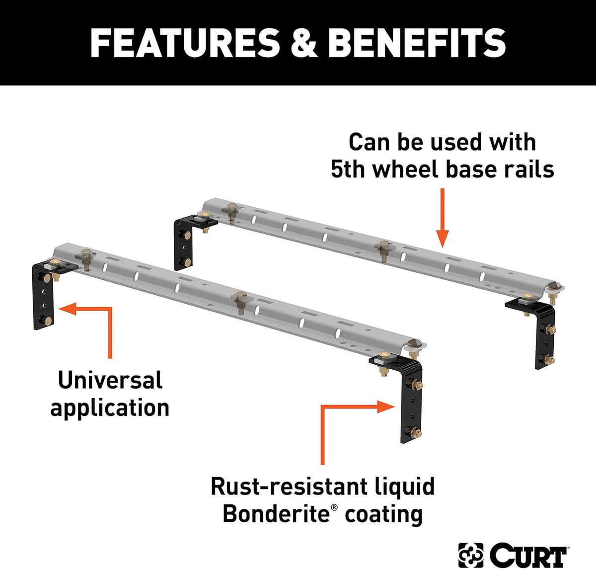 CURT 16101 Universal 5th Wheel Mounting Brackets