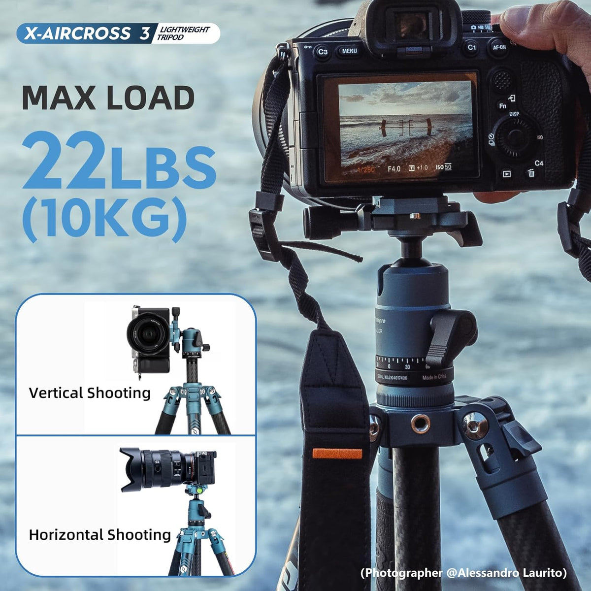 Fotopro 60 Inch Koolstofvezel Camera Statief met 360 Ball Head 1/4 Quick Release Plaat Lichtgewicht Professioneel Statief voor DSLR Opvouwbare Maat 360 Inch Max Laadt 10 kg